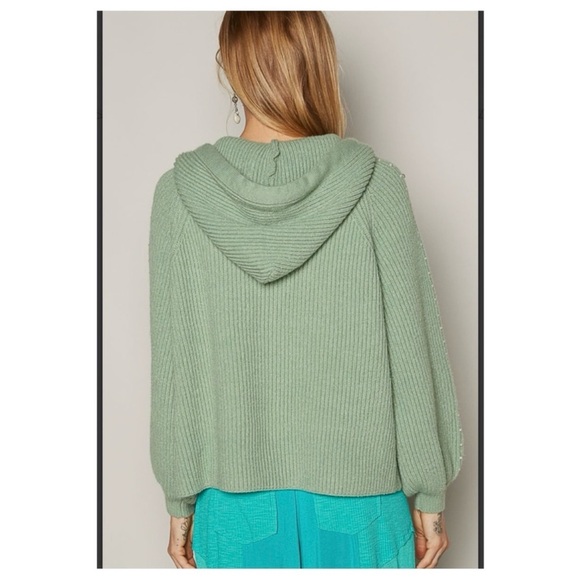 POL Pearl Hooded zip up sweater - Picture 2 of 7